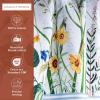 imageMaison d Hermine Cedrat 100 Cotton Set of 3 Kitchen Rod Pocket Window Curtain for Cafe  Kitchen  Bedroom  Home 2 Tiers 28quotX36quot and 1 Valance 56quotX18quot01  Fleurs De Mai