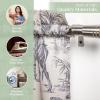imageMaison d Hermine Cedrat 100 Cotton Set of 3 Kitchen Rod Pocket Window Curtain for Cafe  Kitchen  Bedroom  Home 2 Tiers 28quotX36quot and 1 Valance 56quotX18quot12  the Miller  Paloma Gray