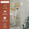 imageMaison d Hermine Cedrat 100 Cotton Set of 3 Kitchen Rod Pocket Window Curtain for Cafe  Kitchen  Bedroom  Home 2 Tiers 28quotX36quot and 1 Valance 56quotX18quot13  Deer in the Woods