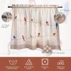 imageMaison d Hermine Cedrat 100 Cotton Set of 3 Kitchen Rod Pocket Window Curtain for Cafe  Kitchen  Bedroom  Home 2 Tiers 28quotX36quot and 1 Valance 56quotX18quot06  Birdies on Wire
