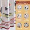 imageMaison d Hermine Cedrat 100 Cotton Set of 3 Kitchen Rod Pocket Window Curtain for Cafe  Kitchen  Bedroom  Home 2 Tiers 28quotX36quot and 1 Valance 56quotX18quot04  Campagne