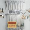 imageMaison d Hermine Cedrat 100 Cotton Set of 3 Kitchen Rod Pocket Window Curtain for Cafe  Kitchen  Bedroom  Home 2 Tiers 28quotX36quot and 1 Valance 56quotX18quot13  Deer in the Woods