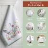 imageMaison dHermine Kitchen Towels 100 Cotton 2750quot x 20quot Cloth Dish Towels for Kitchen Absorbent for Home Dining Cocktail Parties  Easter Decorations SpringSummer Easter Dew Set of 311  Printemps