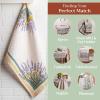 imageMaison dHermine Kitchen Towels 100 Cotton 2750quot x 20quot Cloth Dish Towels for Kitchen Absorbent for Home Dining Cocktail Parties  Easter Decorations SpringSummer Easter Dew Set of 315  Fanny Lavender