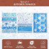 imageMaison dHermine Kitchen Towels 100 Cotton 2750quot x 20quot Cloth Dish Towels for Kitchen Absorbent for Home Dining Cocktail Parties  Easter Decorations SpringSummer Easter Dew Set of 319  Summer Blues