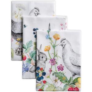imageMaison dHermine Kitchen Towels 100 Cotton 2750quot x 20quot Cloth Dish Towels for Kitchen Absorbent for Home Dining Cocktail Parties  Easter Decorations SpringSummer Easter Dew Set of 311  Printemps