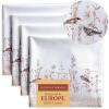 imageMaison dHermine Cloth Napkins 100 Cotton Everyday Set of 4 Dinner Napkins Cloth Washable Kitchen Party Wedding Restaurant Gifts for Mothers Day SpringSummer Luxury Loft  Peach 20quot x 20quot15  Meadow Florals  Brown