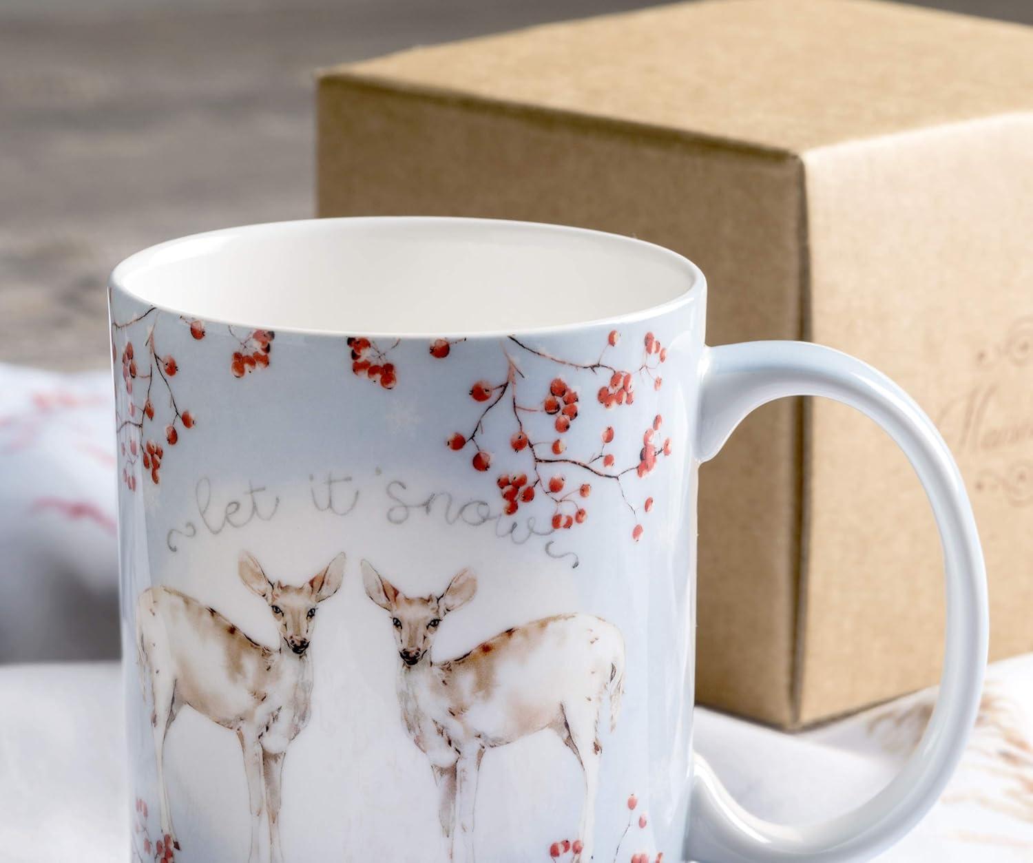 imageMaison d Hermine Coffee Mug with Handles Fine Bone China Pack of One Coffee Mug for Hot Beverages Cappuccino Latte Home Restaurant Perfect for Men ampamp Women Mountain Life  Chalet 15 Ounce5  Fairytale Forest  Sweet Deer