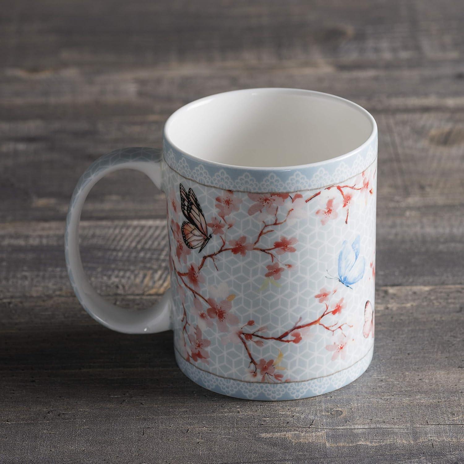 imageMaison d Hermine Coffee Mug with Handles Fine Bone China Pack of One Coffee Mug for Hot Beverages Cappuccino Latte Home Restaurant Perfect for Men ampamp Women Mountain Life  Chalet 15 Ounce2  Blossoms In Spring  Sakura