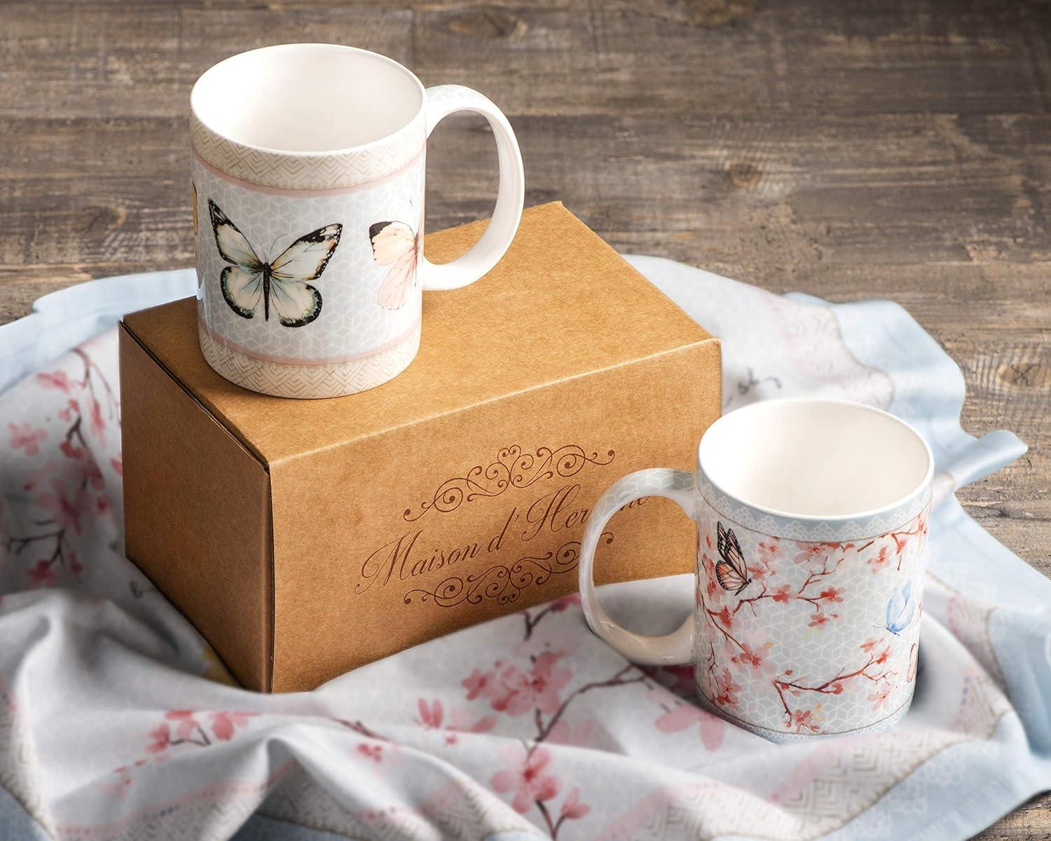 imageMaison d Hermine Coffee Mug with Handles Fine Bone China Pack of One Coffee Mug for Hot Beverages Cappuccino Latte Home Restaurant Perfect for Men ampamp Women Mountain Life  Chalet 15 Ounce2  Blossoms In Spring