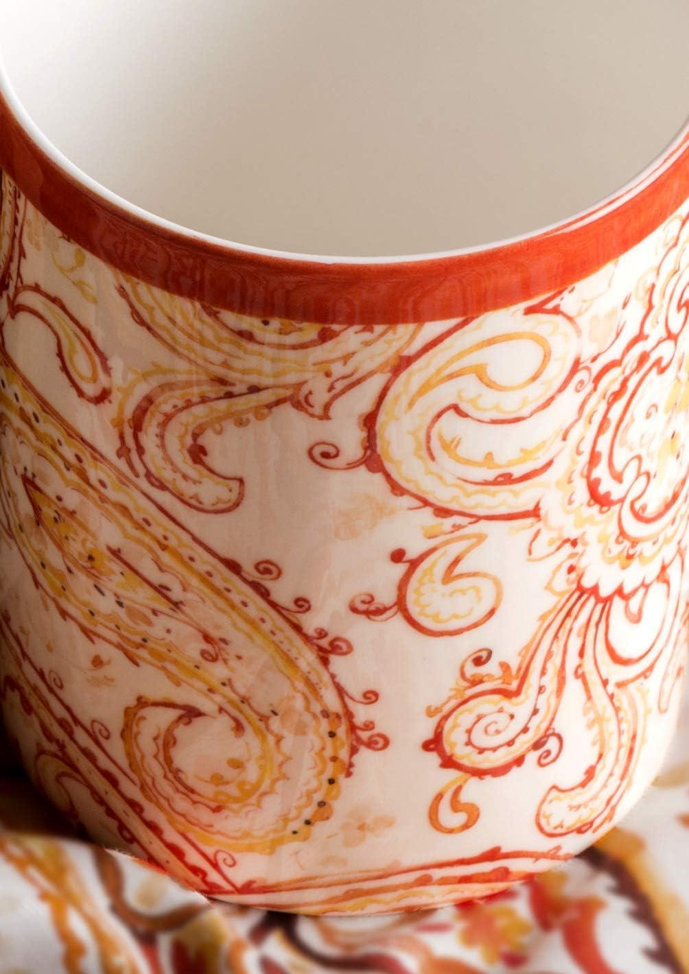 imageMaison d Hermine Coffee Mug with Handles Fine Bone China Pack of One Coffee Mug for Hot Beverages Cappuccino Latte Home Restaurant Perfect for Men ampamp Women Mountain Life  Chalet 15 Ounce3  Palatial Paisley