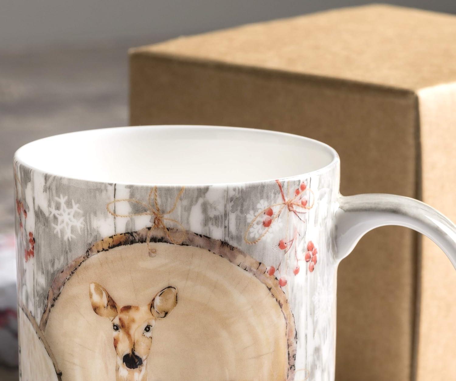 imageMaison d Hermine Coffee Mug with Handles Fine Bone China Pack of One Coffee Mug for Hot Beverages Cappuccino Latte Home Restaurant Perfect for Men ampamp Women Mountain Life  Chalet 15 Ounce1  Mountain Life  Winteralp
