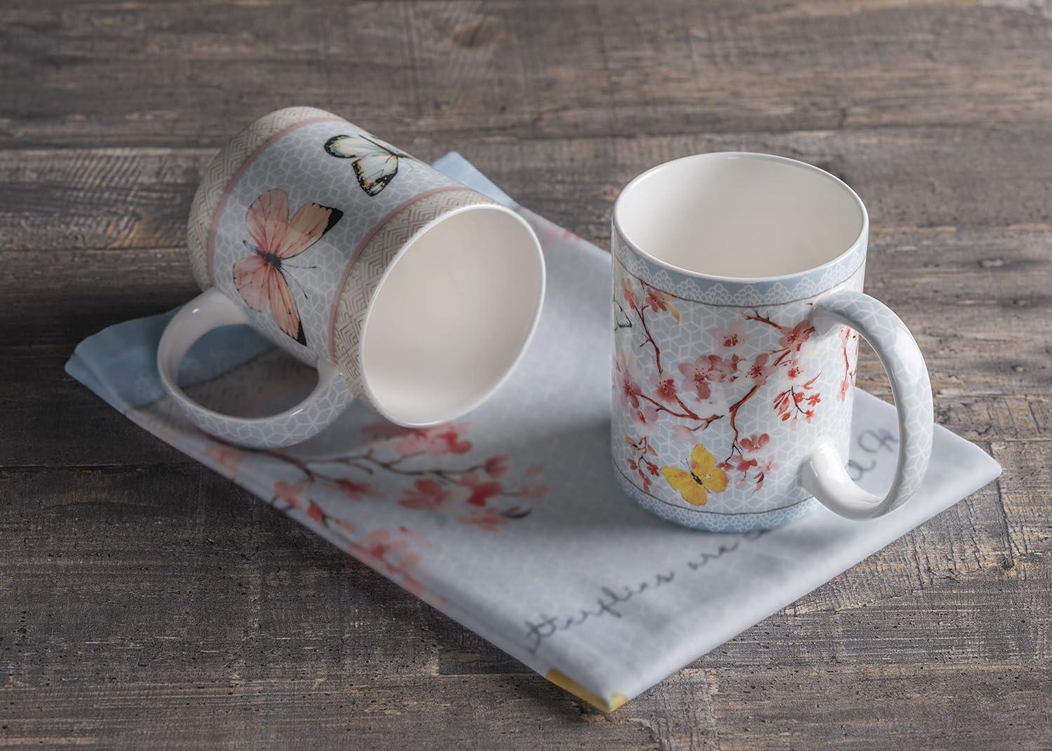 imageMaison d Hermine Coffee Mug with Handles Fine Bone China Pack of One Coffee Mug for Hot Beverages Cappuccino Latte Home Restaurant Perfect for Men ampamp Women Mountain Life  Chalet 15 Ounce2  Blossoms In Spring