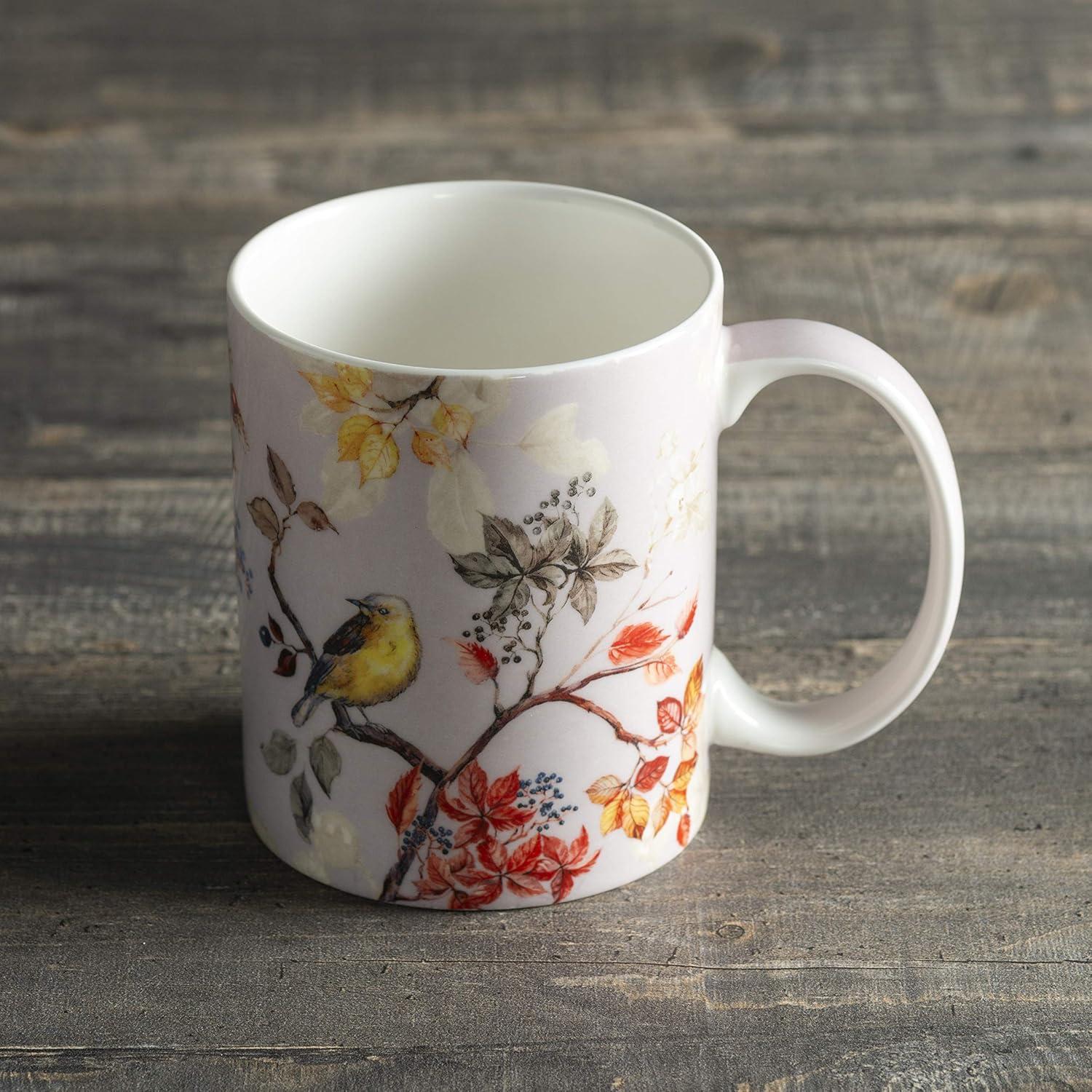 imageMaison d Hermine Coffee Mug with Handles Fine Bone China Pack of One Coffee Mug for Hot Beverages Cappuccino Latte Home Restaurant Perfect for Men ampamp Women Mountain Life  Chalet 15 Ounce6  Equinoxe  Grey Passerine
