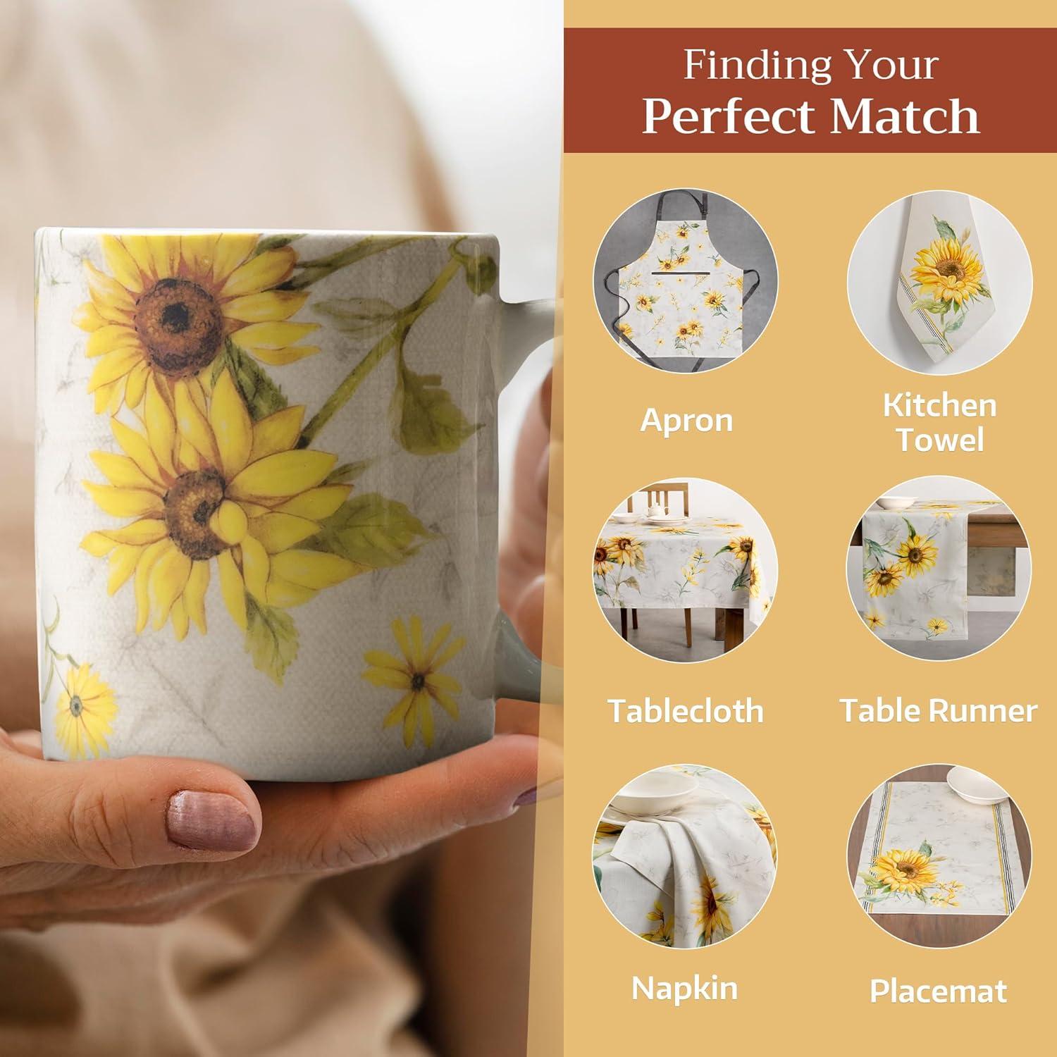 imageMaison d Hermine Coffee Mug with Handles Fine Bone China Pack of One Coffee Mug for Hot Beverages Cappuccino Latte Home Restaurant Perfect for Men ampamp Women Mountain Life  Chalet 15 Ounce10  Candice  Tournesol