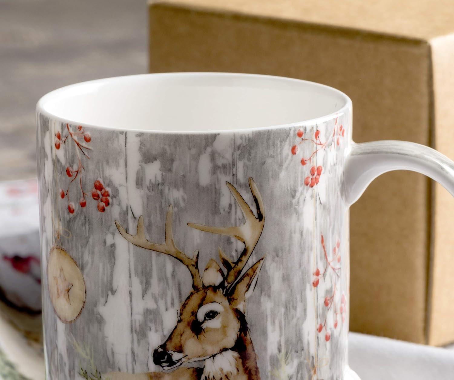 imageMaison d Hermine Coffee Mug with Handles Fine Bone China Pack of One Coffee Mug for Hot Beverages Cappuccino Latte Home Restaurant Perfect for Men ampamp Women Mountain Life  Chalet 15 Ounce1  Mountain Life  Chalet