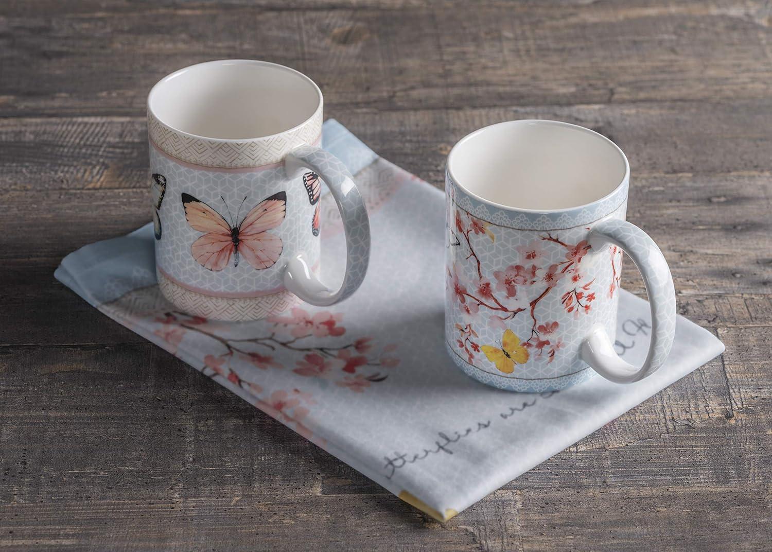 imageMaison d Hermine Coffee Mug with Handles Fine Bone China Pack of One Coffee Mug for Hot Beverages Cappuccino Latte Home Restaurant Perfect for Men ampamp Women Mountain Life  Chalet 15 Ounce2  Blossoms In Spring