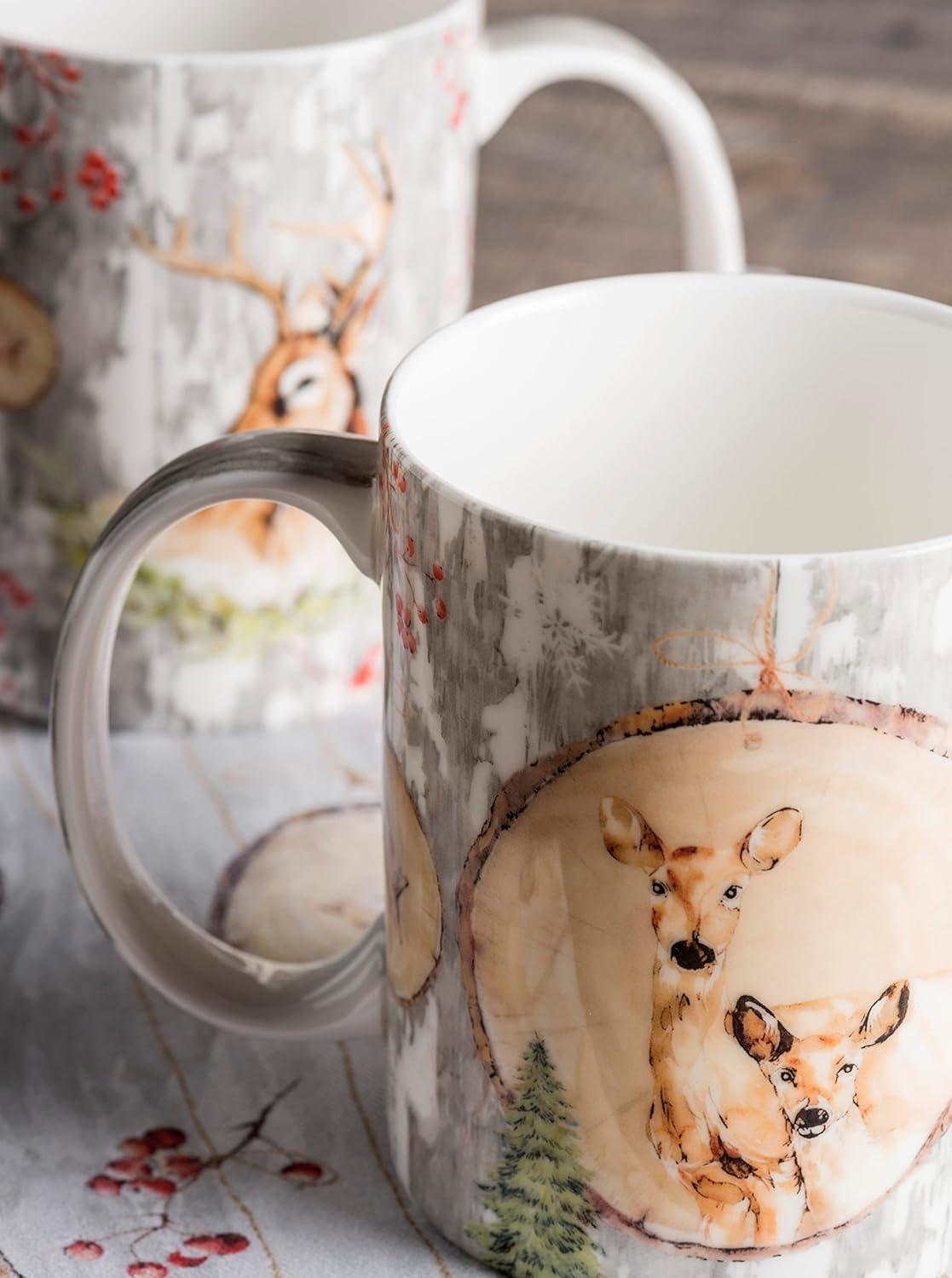 imageMaison d Hermine Coffee Mug with Handles Fine Bone China Pack of One Coffee Mug for Hot Beverages Cappuccino Latte Home Restaurant Perfect for Men ampamp Women Mountain Life  Chalet 15 Ounce1  Mountain Life