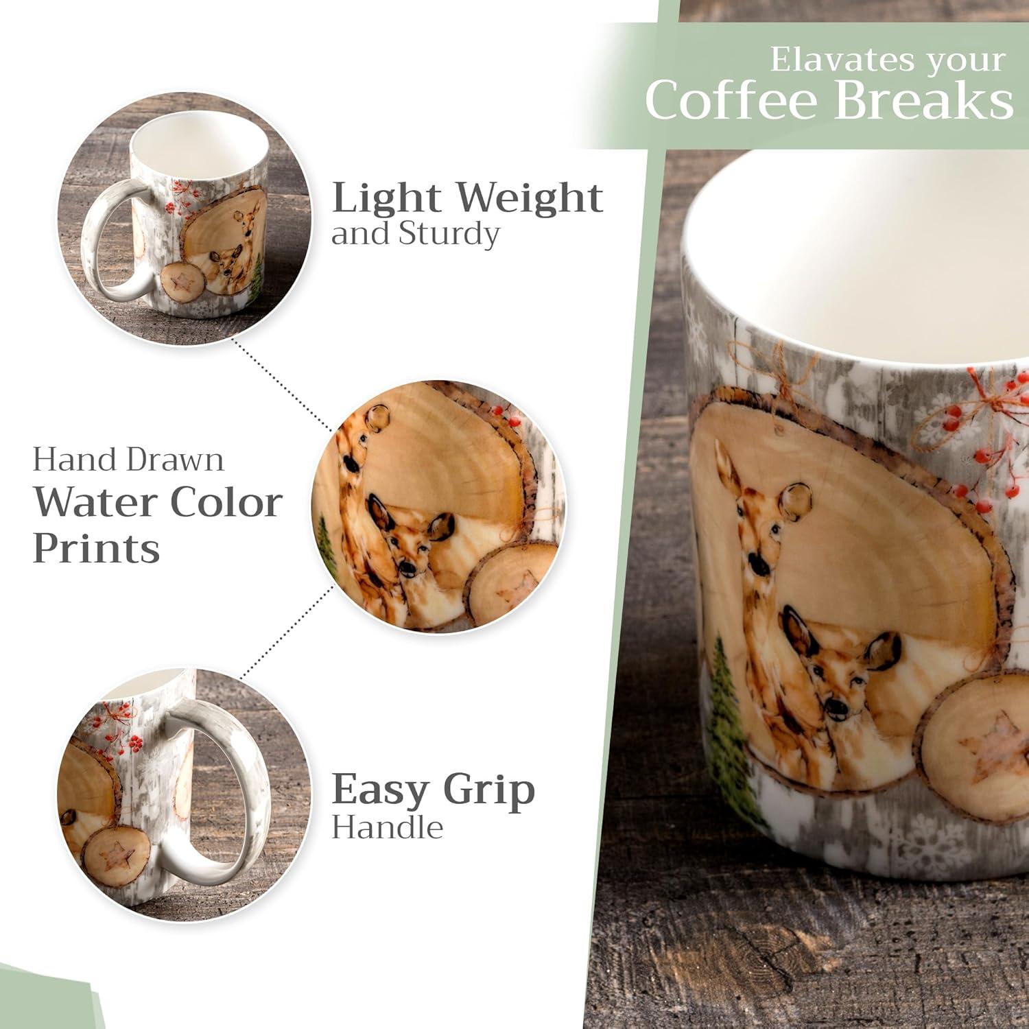 imageMaison d Hermine Coffee Mug with Handles Fine Bone China Pack of One Coffee Mug for Hot Beverages Cappuccino Latte Home Restaurant Perfect for Men ampamp Women Mountain Life  Chalet 15 Ounce1  Mountain Life