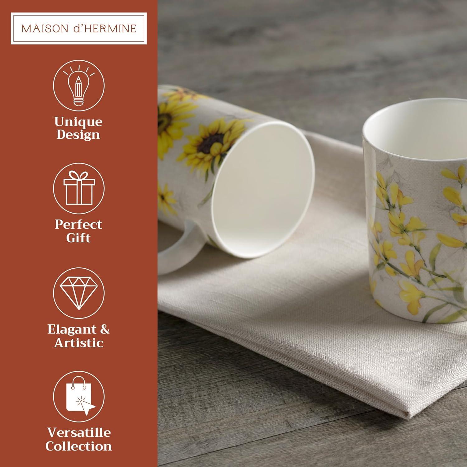 imageMaison d Hermine Coffee Mug with Handles Fine Bone China Pack of One Coffee Mug for Hot Beverages Cappuccino Latte Home Restaurant Perfect for Men ampamp Women Mountain Life  Chalet 15 Ounce10  Candice