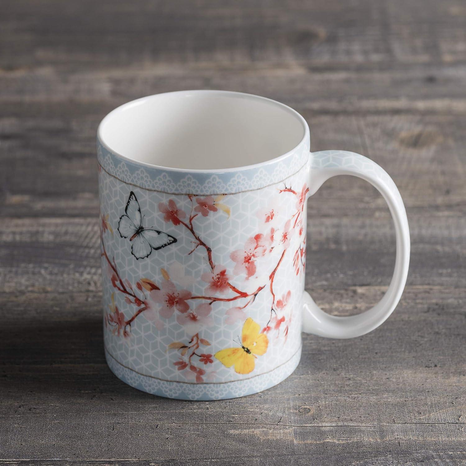 imageMaison d Hermine Coffee Mug with Handles Fine Bone China Pack of One Coffee Mug for Hot Beverages Cappuccino Latte Home Restaurant Perfect for Men ampamp Women Mountain Life  Chalet 15 Ounce2  Blossoms In Spring  Sakura
