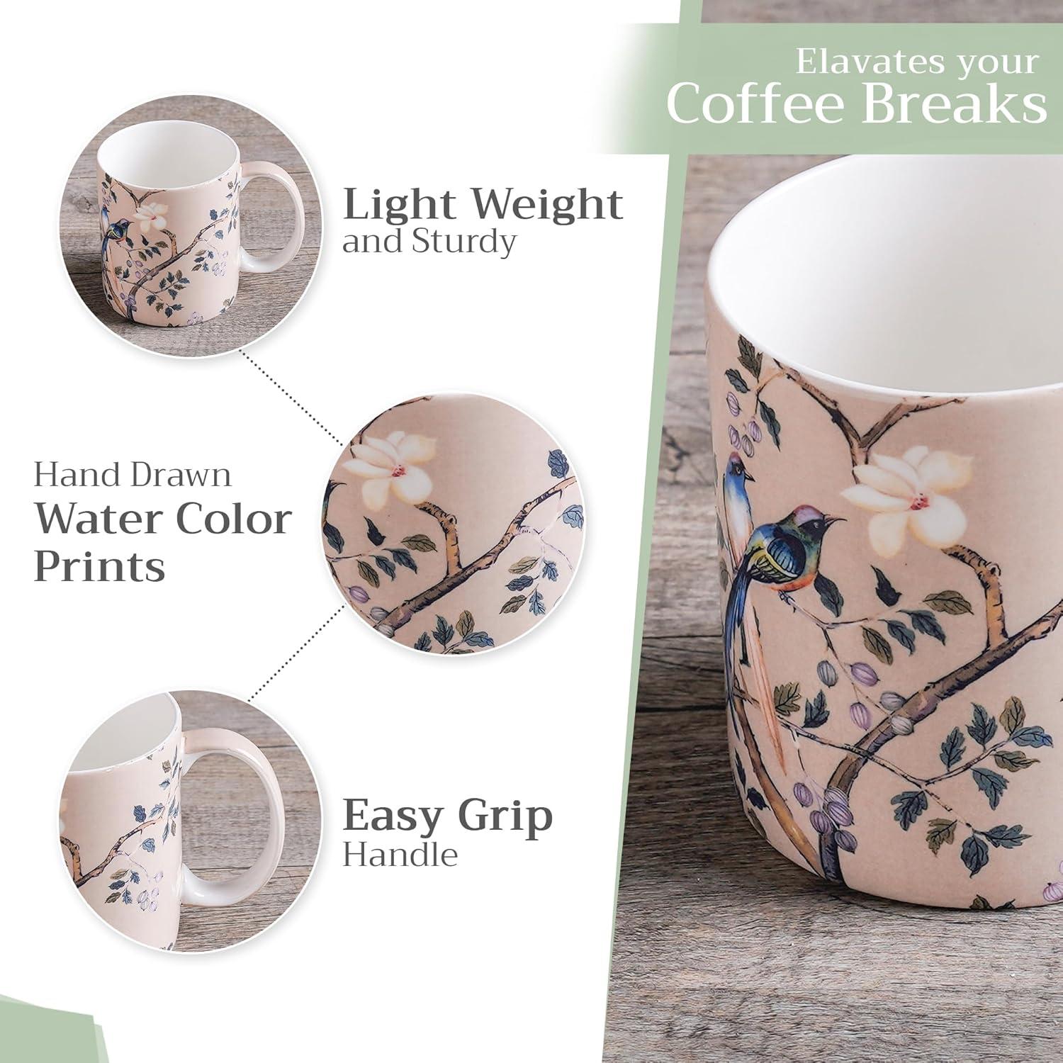 imageMaison d Hermine Coffee Mug with Handles Fine Bone China Pack of One Coffee Mug for Hot Beverages Cappuccino Latte Home Restaurant Perfect for Men ampamp Women Mountain Life  Chalet 15 Ounce8  Osaka  Enaga