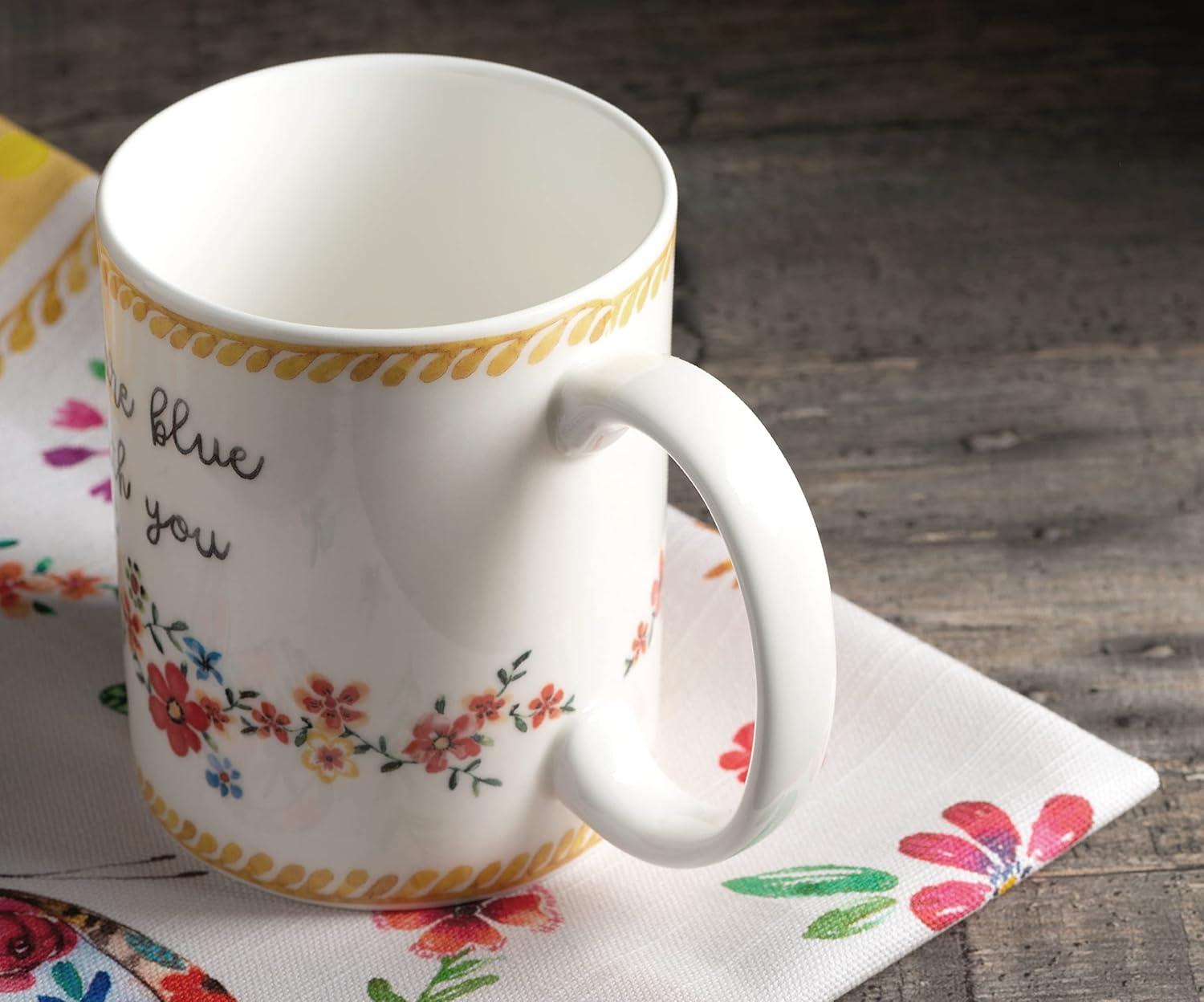 imageMaison d Hermine Coffee Mug with Handles Fine Bone China Pack of One Coffee Mug for Hot Beverages Cappuccino Latte Home Restaurant Perfect for Men ampamp Women Mountain Life  Chalet 15 Ounce7  Happy Florals  Sweety Roses Are Red