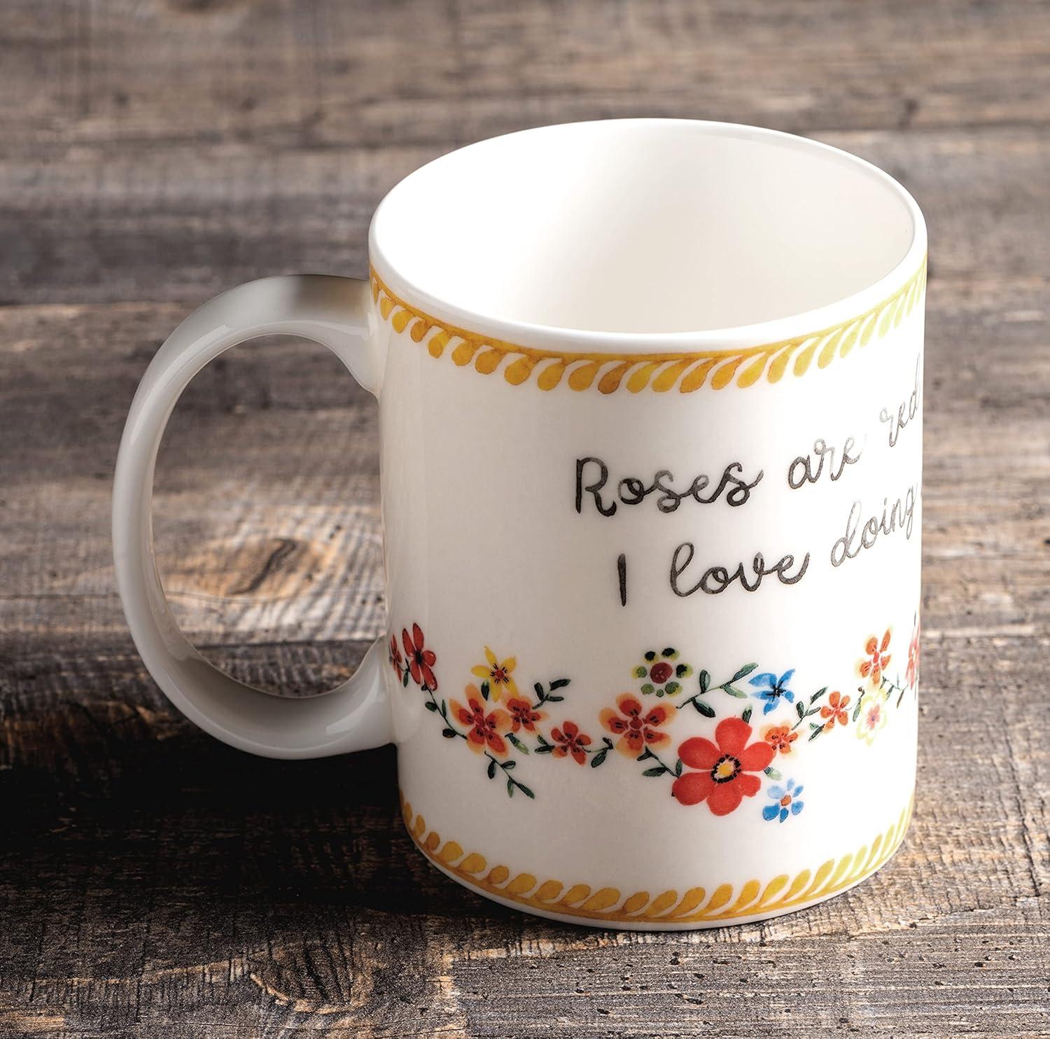 imageMaison d Hermine Coffee Mug with Handles Fine Bone China Pack of One Coffee Mug for Hot Beverages Cappuccino Latte Home Restaurant Perfect for Men ampamp Women Mountain Life  Chalet 15 Ounce7  Happy Florals  Sweety Roses Are Red