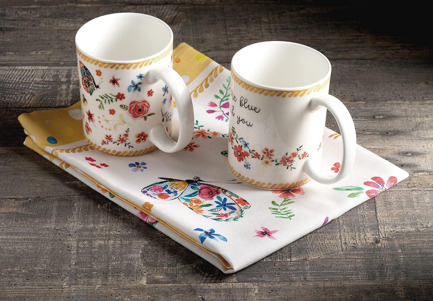 imageMaison d Hermine Coffee Mug with Handles Fine Bone China Pack of One Coffee Mug for Hot Beverages Cappuccino Latte Home Restaurant Perfect for Men ampamp Women Mountain Life  Chalet 15 Ounce7  Happy Florals  Sweety