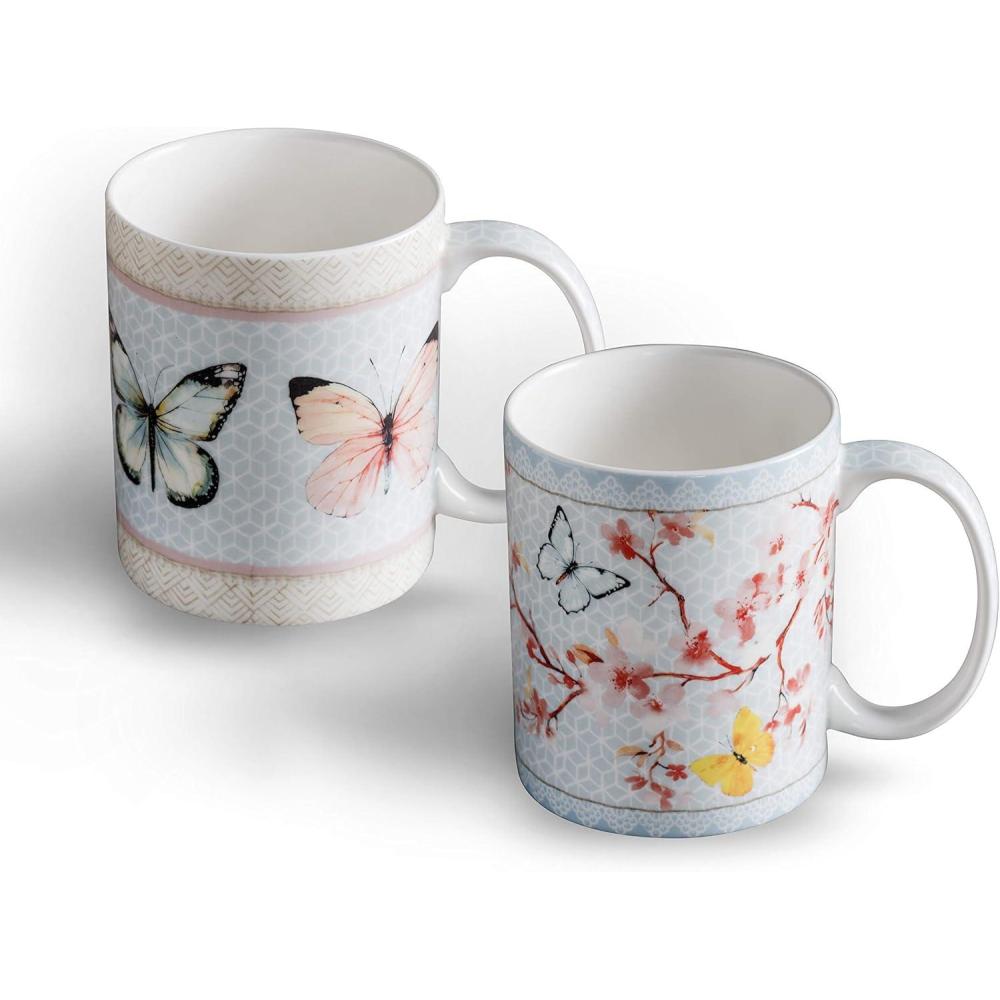 imageMaison d Hermine Coffee Mug with Handles Fine Bone China Pack of One Coffee Mug for Hot Beverages Cappuccino Latte Home Restaurant Perfect for Men ampamp Women Mountain Life  Chalet 15 Ounce2  Blossoms In Spring