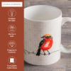 imageMaison d Hermine Coffee Mug with Handles Fine Bone China Pack of One Coffee Mug Hot Beverages Cappuccino Home Restaurant Perfect for Men ampamp Women Meadow Florals Beige  Meadow Sunrise 12 Ounce5  Birdies On Wire  Nuthatch