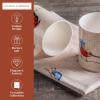 imageMaison d Hermine Coffee Mug with Handles Fine Bone China Pack of One Coffee Mug Hot Beverages Cappuccino Home Restaurant Perfect for Men ampamp Women Meadow Florals Beige  Meadow Sunrise 12 Ounce5  Birdies On Wire