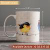 imageMaison d Hermine Coffee Mug with Handles Fine Bone China Pack of One Coffee Mug Hot Beverages Cappuccino Home Restaurant Perfect for Men ampamp Women Meadow Florals Beige  Meadow Sunrise 12 Ounce5  Birdies On Wire  Nuthatch