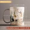 imageMaison d Hermine Coffee Mug with Handles Fine Bone China Pack of One Coffee Mug Hot Beverages Cappuccino Home Restaurant Perfect for Men ampamp Women Meadow Florals Beige  Meadow Sunrise 12 Ounce4  Deer In The Woods  Forest Deer