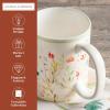 imageMaison d Hermine Coffee Mug with Handles Fine Bone China Pack of One Coffee Mug Hot Beverages Cappuccino Home Restaurant Perfect for Men ampamp Women Meadow Florals Beige  Meadow Sunrise 12 Ounce2  Colmar  Green