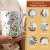 imageMaison d Hermine Coffee Mug with Handles Fine Bone China Pack of One Coffee Mug Hot Beverages Cappuccino Home Restaurant Perfect for Men ampamp Women Meadow Florals Beige  Meadow Sunrise 12 Ounce1  Fleurs De Mai