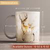 imageMaison d Hermine Coffee Mug with Handles Fine Bone China Pack of One Coffee Mug Hot Beverages Cappuccino Home Restaurant Perfect for Men ampamp Women Meadow Florals Beige  Meadow Sunrise 12 Ounce4  Deer In The Woods  Oh Deer