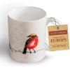 imageMaison d Hermine Coffee Mug with Handles Fine Bone China Pack of One Coffee Mug Hot Beverages Cappuccino Home Restaurant Perfect for Men ampamp Women Meadow Florals Beige  Meadow Sunrise 12 Ounce5  Birdies On Wire  Nuthatch