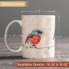 imageMaison d Hermine Coffee Mug with Handles Fine Bone China Pack of One Coffee Mug Hot Beverages Cappuccino Home Restaurant Perfect for Men ampamp Women Meadow Florals Beige  Meadow Sunrise 12 Ounce5  Birdies On Wire