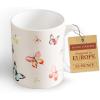 imageMaison d Hermine Coffee Mug with Handles Fine Bone China Pack of One Coffee Mug Hot Beverages Cappuccino Home Restaurant Perfect for Men ampamp Women Meadow Florals Beige  Meadow Sunrise 12 Ounce6  Botanical Fresh  Butterflies