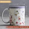 imageMaison d Hermine Coffee Mug with Handles Fine Bone China Pack of One Coffee Mug Hot Beverages Cappuccino Home Restaurant Perfect for Men ampamp Women Meadow Florals Beige  Meadow Sunrise 12 Ounce10  Summer Floral  Pink Clover
