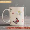 imageMaison d Hermine Coffee Mug with Handles Fine Bone China Pack of One Coffee Mug Hot Beverages Cappuccino Home Restaurant Perfect for Men ampamp Women Meadow Florals Beige  Meadow Sunrise 12 Ounce6  Botanical Fresh  Butterflies