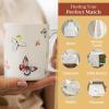 imageMaison d Hermine Coffee Mug with Handles Fine Bone China Pack of One Coffee Mug Hot Beverages Cappuccino Home Restaurant Perfect for Men ampamp Women Meadow Florals Beige  Meadow Sunrise 12 Ounce6  Botanical Fresh  Butterflies