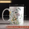 imageMaison d Hermine Coffee Mug with Handles Fine Bone China Pack of One Coffee Mug Hot Beverages Cappuccino Home Restaurant Perfect for Men ampamp Women Meadow Florals Beige  Meadow Sunrise 12 Ounce1  Fleurs De Mai  Floral