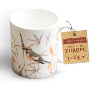 imageMaison d Hermine Coffee Mug with Handles Fine Bone China Pack of One Coffee Mug Hot Beverages Cappuccino Home Restaurant Perfect for Men ampamp Women Meadow Florals Beige  Meadow Sunrise 12 Ounce8  Meadow Florals Beige  Meadow Sunrise