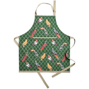 imageMaison d Hermine Apron 100 Cotton 1 Piece Adjustable Neck Strap Apron with Center Pocket for Home Kitchen  SpringSummer34  Tropical Birds