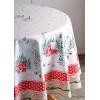 imageMaison d Hermine 100 Cotton Table Cover  63quot Diameter Round Decorative Tablecloth  Washable Tablecloths for Dining Home Farmhouse ampamp Party  for Spring ampamp Summer  Rural Christmas Collection