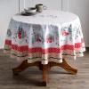 imageMaison d Hermine 100 Cotton Table Cover  63quot Diameter Round Decorative Tablecloth  Washable Tablecloths for Dining Home Farmhouse ampamp Party  for Spring ampamp Summer  Rural Christmas Collection