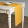 imageMaison d Hermine Tablerunner 100 Linen Table Runner Decorative Washable Table Cover for Gifts Home Kitchen Dining Cocktail Parties ampamp Camping Avignon  Ochre 14 Inch x 90 Inch