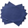 imageMaison d Hermine Placemats 100 Linen Set of 4 Dinner Placemat Decorative Washable Cloth Placemat for Dining Buffet Parties ampamp Camping Avignon  Twlight Blue